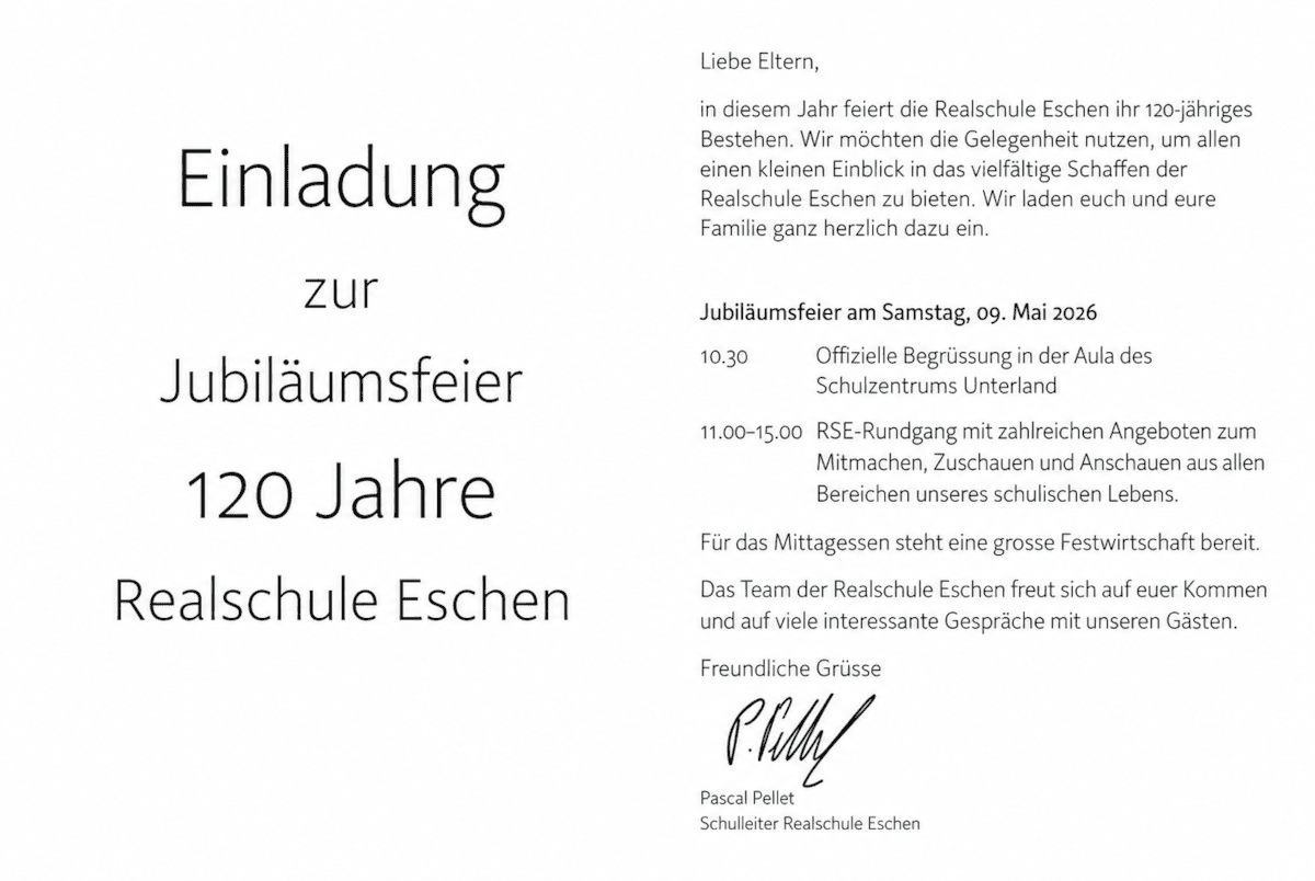 120 Jahre Realschule Eschen